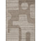 Puzzo Natural Rug – Modern Geometric Area Rug in Dark & Light Beige, Machine Washable or Premium Linen Options