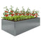 8' x 4' x 2' Raised Garden Bed, Galvanized Planter Box for Growing Flowers, Herbs and Vegetables, Light Grey