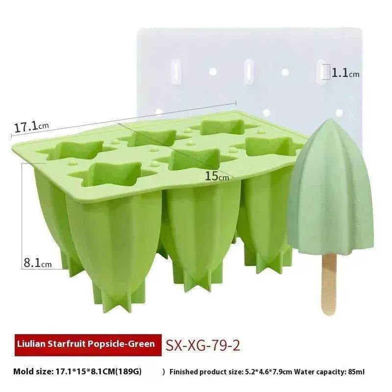 6-piece Spiral Ice Cream Silicone Food Grade Mold 