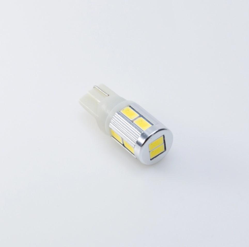 10 SMD LED T10 5630 Automotive Bulb (White) 
