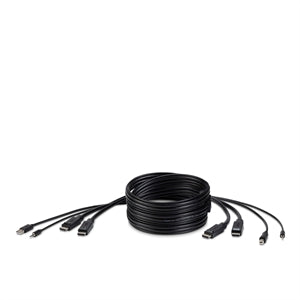 Belkin TAA DUAL DP/USB/AUD SKVM CBL, DP M/M; USB A/B, 6' 