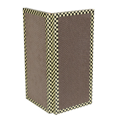 2Pcs Foldable Cat Scratcher Sofa Wall Couch Corner Vertical Double-Sided Cat Scratching Board No Drilling Cardboard Kitten Furniture Protector 
