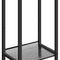 HOOBRO Tall Industrial Side Table BF03DH01 with Adjustable Mesh Shelves, Rustic Brown & Black