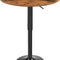 HOOBRO Height-Adjustable Round Bar Table, Modern Cocktail Pub Table, Rustic Brown & Black BF58BT01G1