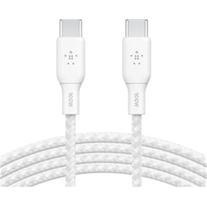 Belkin BoostCharge USB-C to USB-C Cable 100W - (2 meter / 6.6 foot, White) 