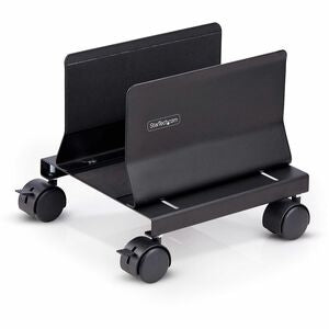 Computer Tower Cart, Rolling CPU Caddy on Wheels, Max Load 46.3lb/21kg, Adjustable PC Case Mount, Floor Stand Dolly, Steel 