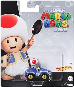 Hot Wheels Die-Cast 1/64 Super Mario Bros The Movie - Toad and Sound Quad 