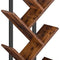 HOOBRO 9-Tier Tree Bookshelf, Freestanding Wooden Bookcase Storage Rack, Rustic Brown BF08SJ01G1