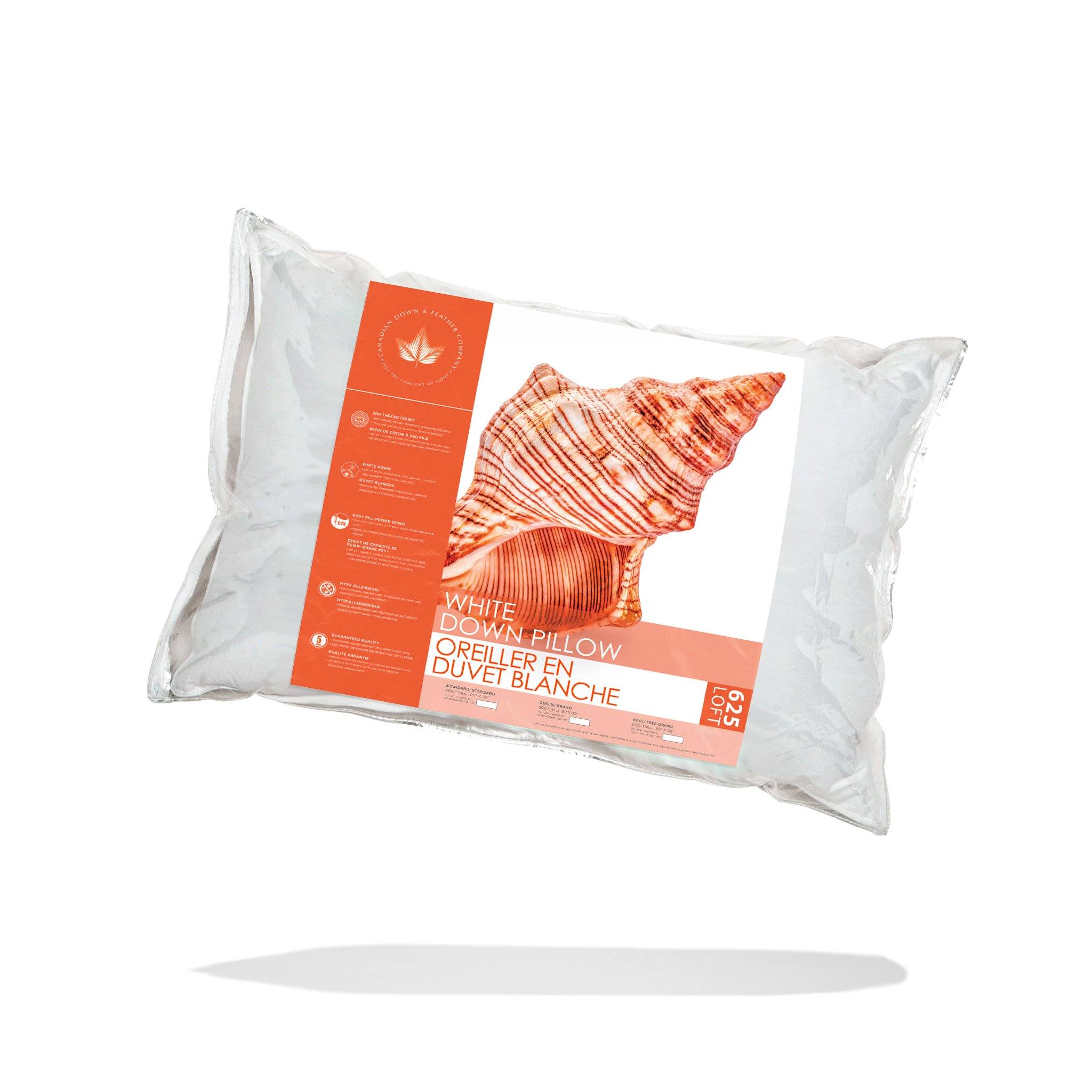 625 Loft White Down Pillow 