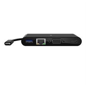 Belkin USB-C Multiport Adapter, USB-C to HDMI - USB A 3.0 - VGA - Ethernet, up 4k Resolution