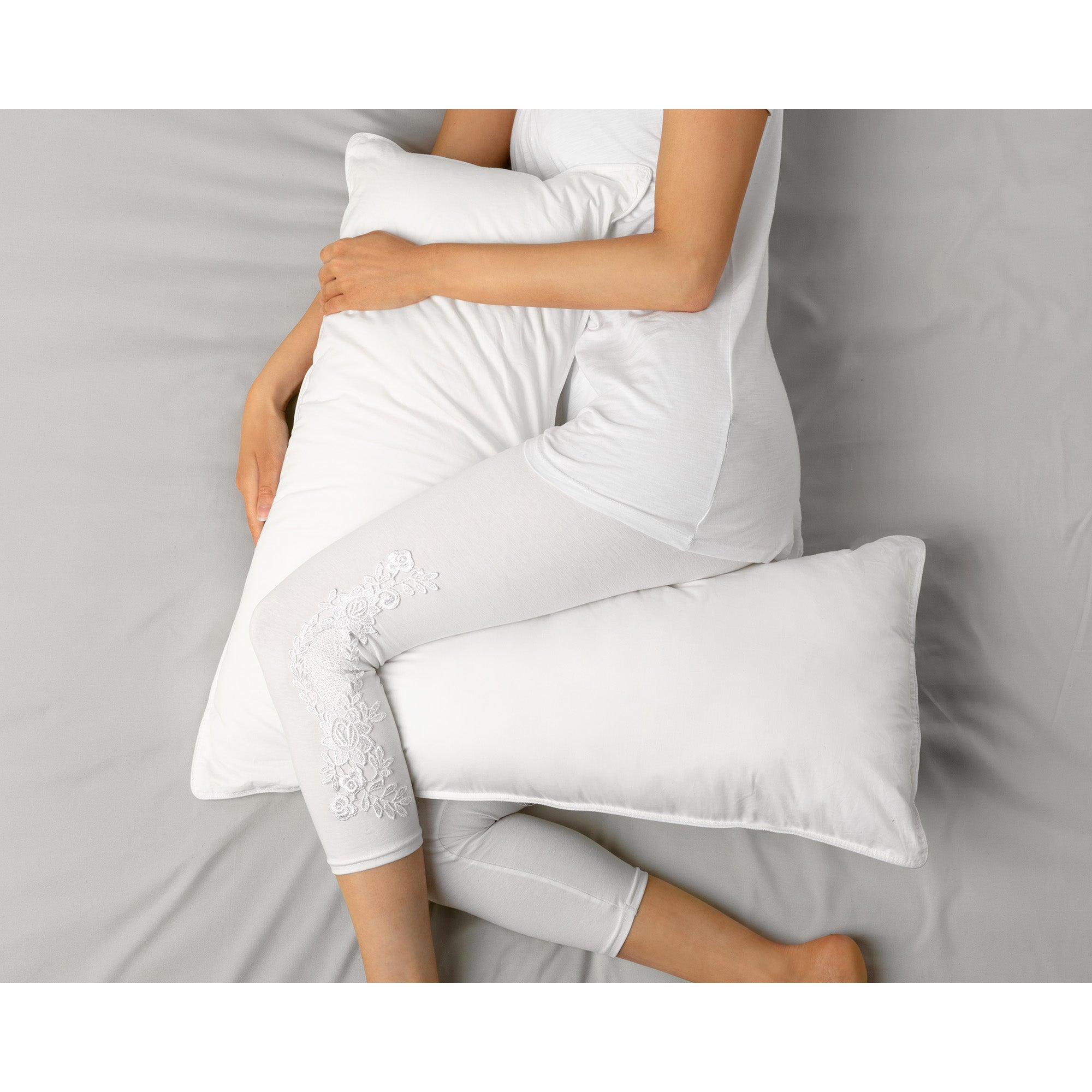 Woven V-Shape Hotel Collection Bed Pillow, Queen Size. Designed for Back, Stomach or Side Sleepers, 30x15x15, White, 100% Cotton