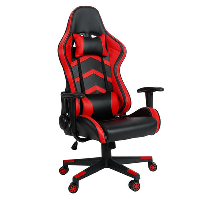 Gaming Racing Chair Ergonomic PC Computer Chair E-Sports Gamer Office Task Swivel Chair w/ Height Adjustment Headrest Lumbar Support 265lbs Load Capac 