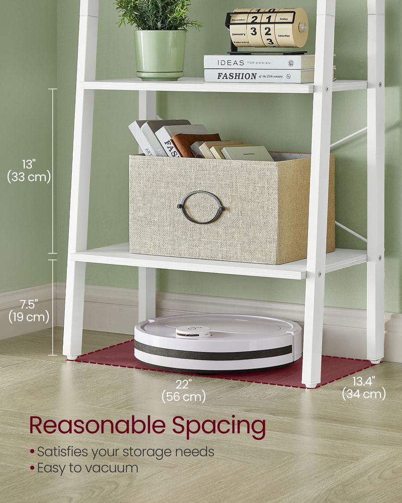 VASAGLE 4-Tier Ladder Shelf with Steel Frame 