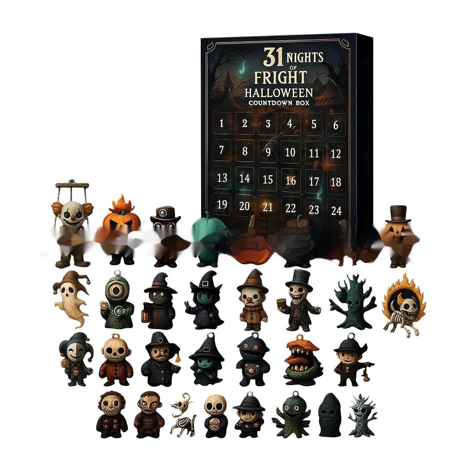 31 Night Scare Halloween Countdown Box With Doll Advent Countdown Blind Box 