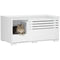 Hidden Cat Litter Box Furniture, Cat Litter Box Enclosure with Storage Compartments and Side Table Function, White