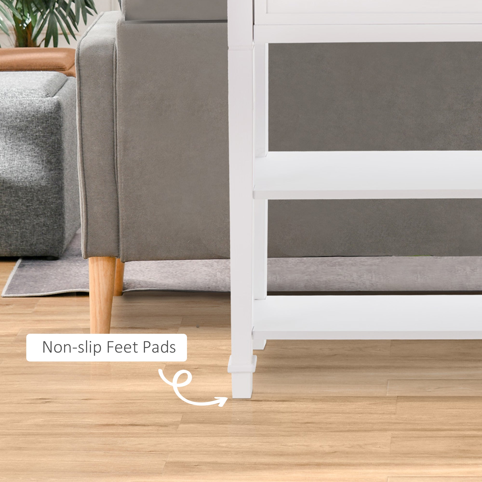 HOMCOM Modern Console Table: Entryway Table with Drawer & 2 Shelves for Living Room, White 