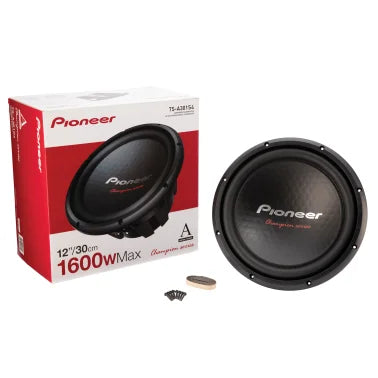 Pioneer® Champion Series TS-A301S4 12-In. 1,600-Watt-Max 4-Ohm Single-Voice-Coil Component Subwoofer