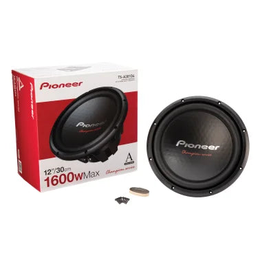 Pioneer® Champion Series TS-A301D4 12-Inch 1,600-Watt-Max Dual-Voice-Coil 4-Ohm Component Subwoofer