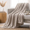 Flannel Blanket, 60 x 80 in, Super Soft, Taupe