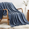 Flannel Blanket, 60 x 80 in, Super Soft, Drizzle Blue