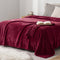 Flannel Blanket, 60 x 80 in, Super Soft, Merlot Red