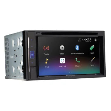 Pioneer® AVH-241EX 6.2-In. Car In-Dash Unit, Double-DIN DVD Receiver with Touch Screen and Alexa® Compatibility