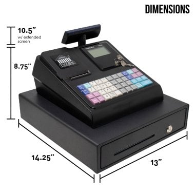 Nadex Coins™ CR360 Thermal-Print Electronic Cash Register (Black)