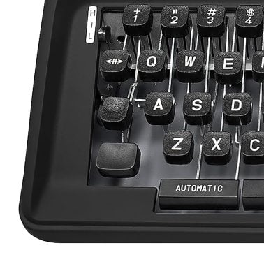 Nadex Coins™ Pioneer Manual Typewriter with Durable Travel Case (Black)