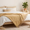 Faux Cashmere Throw Blanket, 50 x 60 in, Straw