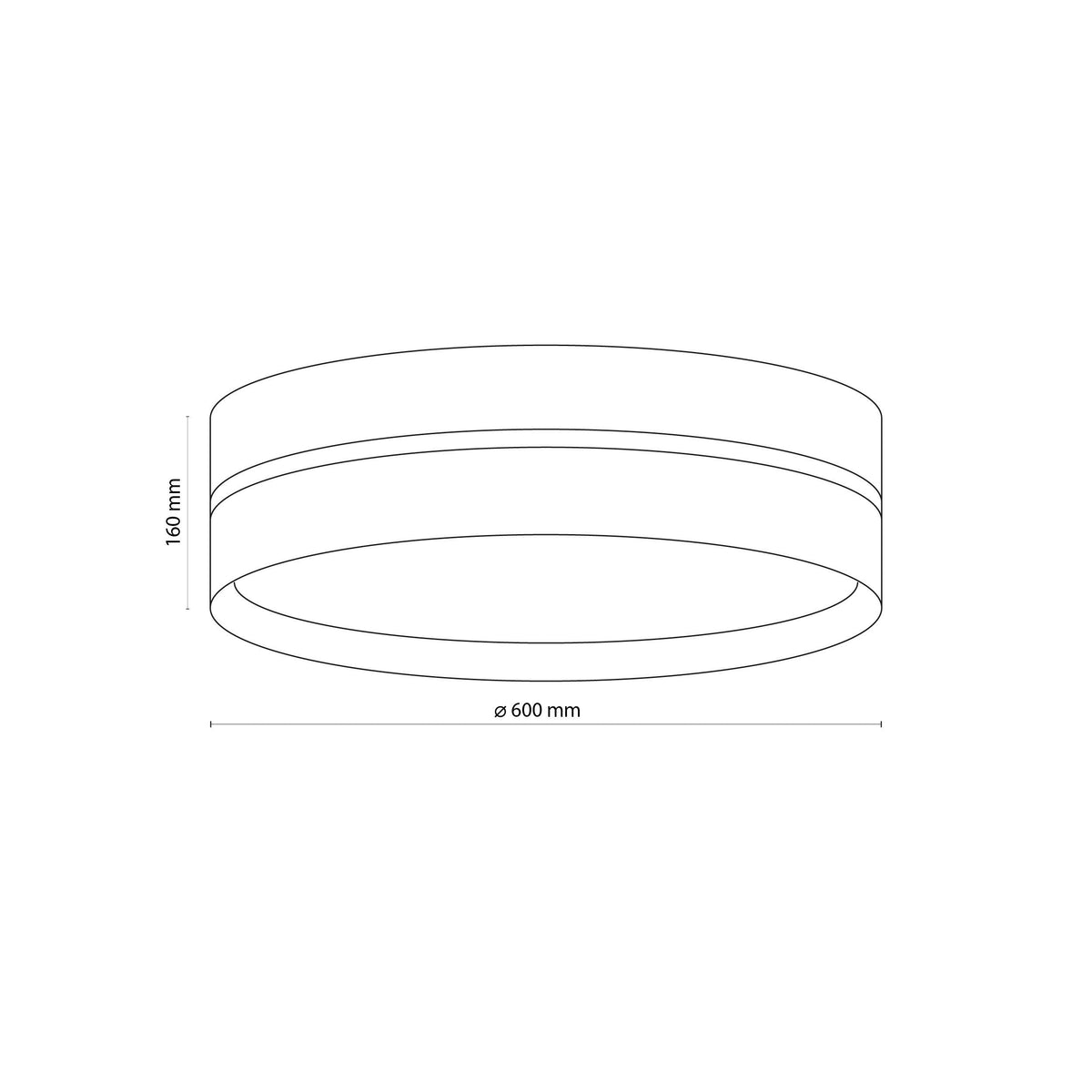 Linobianco Natural Linen Flush Mount Ceiling Light for Bedroom, Hallway & Living Room