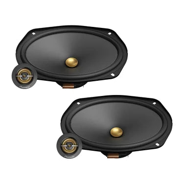 Pioneer® TS-A6901C 6-In. x 9-In. 450-Watt 2-Way Component Speakers Black and Gold, Max Power 2 Pack