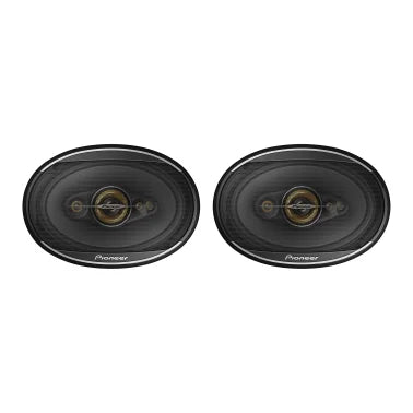 Pioneer® TS-A6991F 6-In. x 9-In. 700-Watt 5-Way Full-Range Coaxial Speakers Gold and Black, Max Power 2 Pack