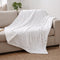 Cable Knit Sherpa Blanket, 60 x 80 in, Off White