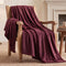 Embossed Flannel Throw Blanket, 48 x 60 in, Baroque, Port Red