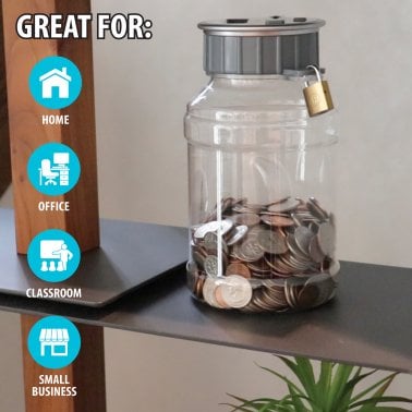 Digital Energy® Locking Digital Coin Bank Savings Jar