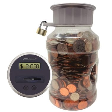 Digital Energy® Locking Digital Coin Bank Savings Jar