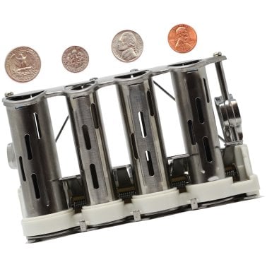 Nadex Coins™ 4-Barrel Steel Coin Dispenser Money Changer with Belt Clips