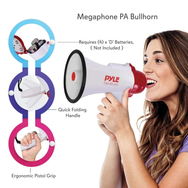 Pyle® 30-Watt Professional Megaphone/Bullhorn