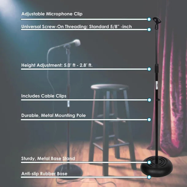 Pyle® Compact Base Microphone Stand