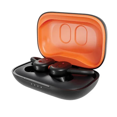 Skullcandy® Push™ Active In-Ear True Wireless Stereo Bluetooth® Earbuds with Microphone (True Black/Orange)