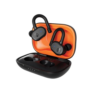 Skullcandy® Push™ Active In-Ear True Wireless Stereo Bluetooth® Earbuds with Microphone (True Black/Orange)