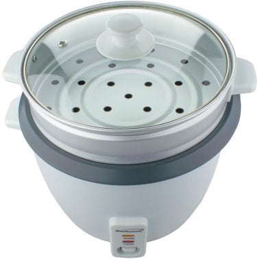 Brentwood® 10-Cups Cooked/20-Cups Uncooked Electric Rice Cooker with Steamer, White