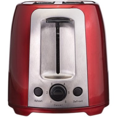 Brentwood® 2-Slice Cool-Touch Toaster with Extra-Wide Slots (Red)