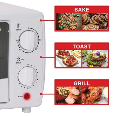 Brentwood® 4-Slice Toaster Oven (White)