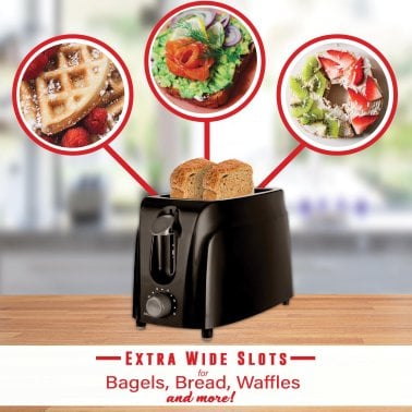 Brentwood® Cool-Touch 2-Slice Toaster (Black)