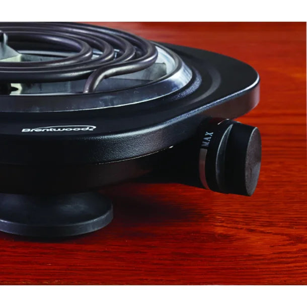Brentwood® 1,000-Watt Single Electric Burner (Black)