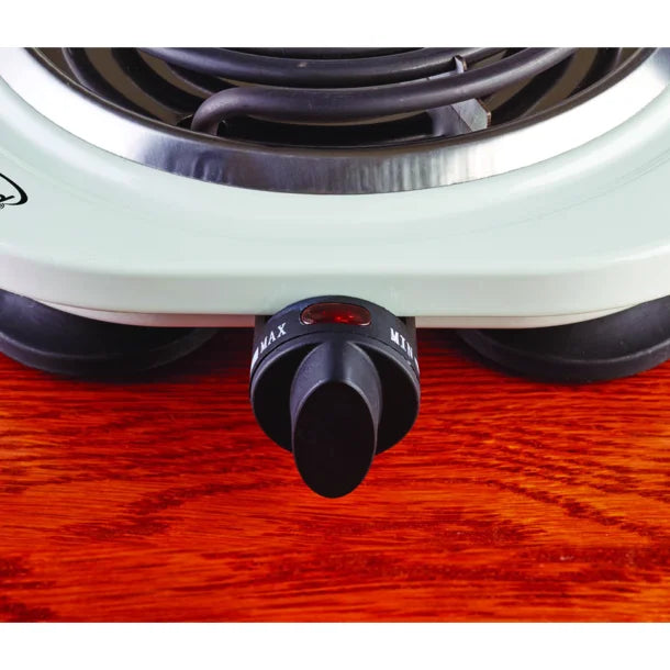 Brentwood® 1,000-Watt Single Electric Burner (White)