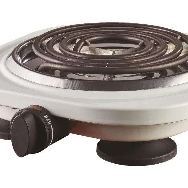 Brentwood® 1,000-Watt Single Electric Burner (White)