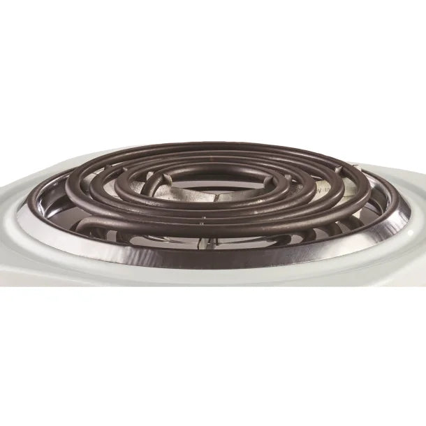 Brentwood® 1,000-Watt Single Electric Burner (White)