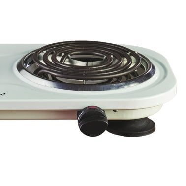 Brentwood® 1,500-Watt Double Electric Burner (White)